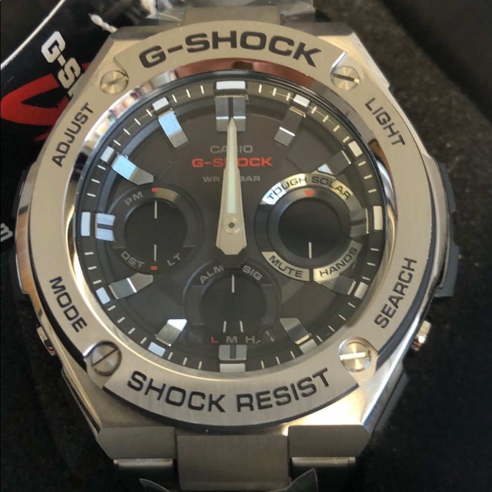 CASIO G-Shock watch GSTS110D-1A NWT steel watch
